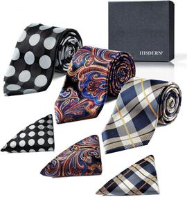 img 3 attached to HISDERN Classic Necktie Elegant Collection Men's Accessories : Ties, Cummerbunds & Pocket Squares