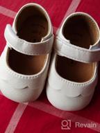 img 1 attached to Premium Baby Girl Shoes | Infant Toddler Walking Soft Sole Mary Jane Prewalkers Crib Wedding Dress review by Seth Waldron