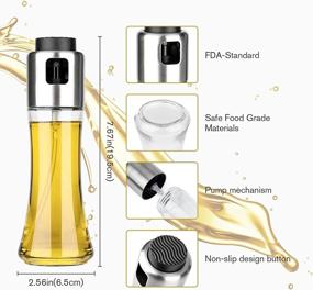 img 3 attached to Mafiti Oil Dispenser Bottle 180Ml/6Oz Olive Oil Dispenser Sprayer For Cooking Air Fryer BBQ Grilling Salad Baking Kitchen Gadgets Accessories