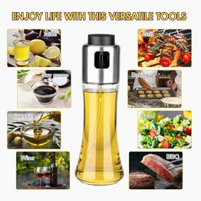 img 1 attached to Mafiti Oil Dispenser Bottle 180Ml/6Oz Olive Oil Dispenser Sprayer For Cooking Air Fryer BBQ Grilling Salad Baking Kitchen Gadgets Accessories