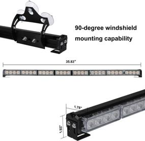 img 1 attached to 🚨 ASPL Amber Traffic Advisor Light Bar with 32 LEDs - 36" Emergency Strobe Flashing Safety Lights for Caution and Warning