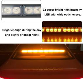 img 2 attached to 🚨 ASPL Amber Traffic Advisor Light Bar with 32 LEDs - 36" Emergency Strobe Flashing Safety Lights for Caution and Warning