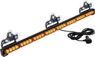 🚨 aspl amber traffic advisor light bar with 32 leds - 36" emergency strobe flashing safety lights for caution and warning логотип