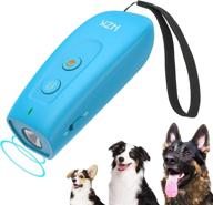 🐶 hzk ultrasonic anti barking device – control excessive dog barking for small, medium, and large dogs – rechargeable, lightweight, with up to 16.4 feet range – safe for humans & dogs (blue) logo