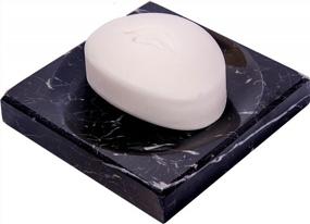 img 4 attached to Black Marble Soap Dish - Polished And Shiny Bathroom Accessory Crafted By CraftsOfEgypt