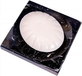img 1 attached to Black Marble Soap Dish - Polished And Shiny Bathroom Accessory Crafted By CraftsOfEgypt