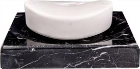 img 3 attached to Black Marble Soap Dish - Polished And Shiny Bathroom Accessory Crafted By CraftsOfEgypt