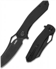img 4 attached to KUBEY Vargant KU310 7.87" EDC Pocket Folding Knife With D2 Blade & G10 Handle For Outdoor Hiking & Hunting