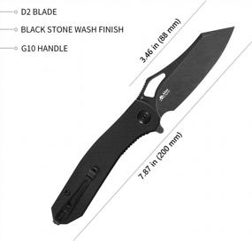 img 3 attached to KUBEY Vargant KU310 7.87" EDC Pocket Folding Knife With D2 Blade & G10 Handle For Outdoor Hiking & Hunting