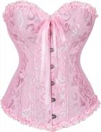 floral lace-up corset bustier top for women's lingerie - plus size and sexy logo