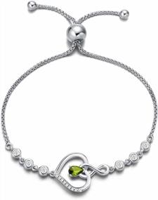 img 4 attached to Stunning Birthstone Tennis Bracelet - The Perfect Valentines Day Gift For Her!