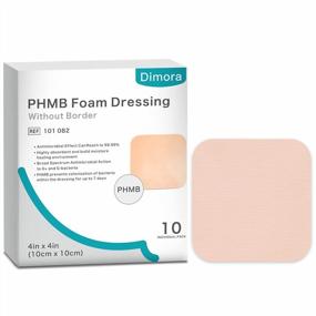 img 4 attached to Dimora Foam Dressing, PHMB 7 Days Sustained Steriel 4"X4" Wound Dressing Pads 5 Times Fast Protection Non-Adhesive Non-Border, 15 Times Ultra Absorbent Padding 10 Pack