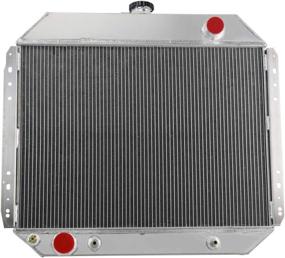 img 2 attached to 🔥 Premium Performance: Primecooling 56MM 3 Row Core Aluminum Radiator for Ford F100 F150 F250 F350 Truck Pickup 1966-79 /Bronco V8 1978-79