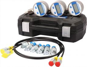 img 3 attached to Measureman'S Complete Portable Excavator Hydraulic Pressure Test Kit With Digital Gauges And Multiple Test Couplings