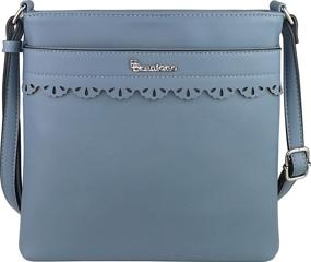 img 4 attached to 👜 BRENTANO Medium Crossbody Handbag in Elegant Pewter - Stylish Women's Handbags & Wallets with Convenient Crossbody Design
