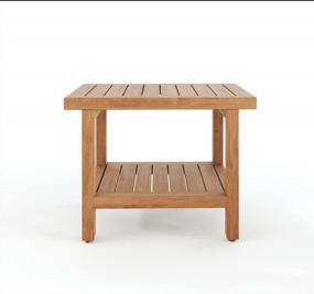 img 2 attached to 24" Teak Shower Bench With Shelf - The Original Spa Experience