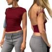 get the summer look with abardsion women's sexy backless crop top - slim cut, multi-way wear logo