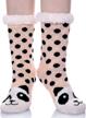 women's fuzzy slipper socks winter warm non slip thick fleece lined home christmas grippers logo