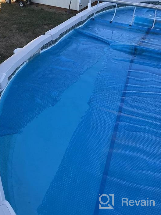 img 1 attached to Sun2Solar Blue 12-Foot-By-24-Foot Oval Solar Cover 1200 Series Heat Retaining Blanket For In-Ground And Above-Ground Oval Swimming Pools Use Sun To Heat Pool Water Bubble-Side Facing Down review by Ryan Reed