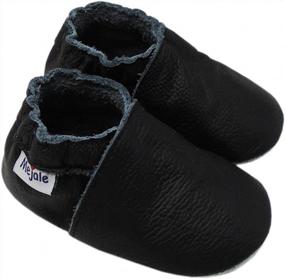 img 2 attached to Unisex Infant Moccasins With Rubber Sole For Crawling, Walking And Anti-Slip: Mejale Baby Leather Shoes For Newborns, Toddlers And Mini Kids Suitable For Crib Boots.