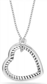 img 4 attached to Stylish And Elegant Infinity Heart Pendant Necklace For Teen Women In 925 Sterling Silver