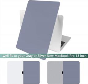 img 3 attached to Batianda For MacBook Pro 13 Inch Case 2020 2022 Release M2 M1 A2338/A2289/A2251 Rubberized Hard Shell Case Cover+Keyboard Cover + Screen Protector For Newest MBP 13 Inch With Touch Bar, Lavender Gray