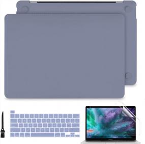 img 4 attached to Batianda For MacBook Pro 13 Inch Case 2020 2022 Release M2 M1 A2338/A2289/A2251 Rubberized Hard Shell Case Cover+Keyboard Cover + Screen Protector For Newest MBP 13 Inch With Touch Bar, Lavender Gray