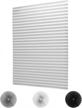 🪟 luckup 2-pack white cordless light filtering pleated fabric shades - easy to cut and install - 48"x72" with 4 clips logo