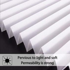 img 1 attached to 🪟 LUCKUP 2-Pack White Cordless Light Filtering Pleated Fabric Shades - Easy to Cut and Install - 48"x72" with 4 Clips
