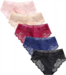 img 4 attached to Discover Ultimate Comfort And Style With Seasment Women'S Lace Panties - Get 5/6 Pack Now!