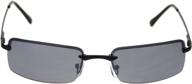 мужские узкие прямоугольные стильные солнцезащитные очки с металлической оправой без оправы spring hinge логотип