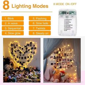 img 3 attached to 🌟 33FT Fairy String Lights with 100LED, USB & Battery Operated, 50 Clear Clips for Hanging Pictures, Dorm Bedroom Wall Decor Wedding Christmas Decorations - Photo Clip String Lights for Better SEO