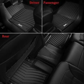 img 1 attached to 🚗 Custom Fit TPE All Weather Floor Liner for Benz GLE 2016-2019 - Full Set Car Mats Black