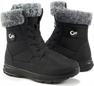 stay warm and comfy this winter with our women's fur lined mid-calf snow boots - waterproof, non-slip and stylish! logo