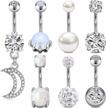 surgical steel belly rings for women - modrsa hypoallergenic belly button rings logo