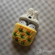 img 1 attached to MIRKOO Cute AirPods Case Cover: Premium Handmade Knitted Protection For AirPods/AirPods 2 Charging Case (Little Briquettes) review by Eddie Breezy