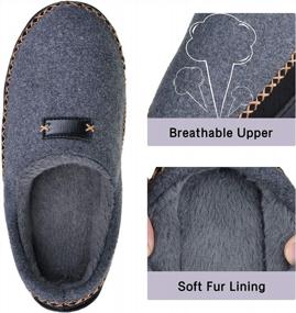 img 2 attached to MIXIN Men'S Memory Foam Slippers - Warm, Comfort Fleece Clog House Shoes