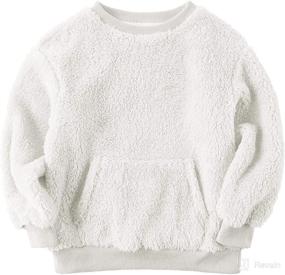 img 4 attached to Sherpa Pullover Sweatshirts Pocket Winter Apparel & Accessories Baby Boys via Clothing