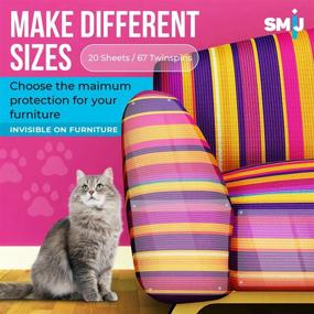 img 2 attached to 🐱 SMIJ Cat Scratch Furniture Protector: Premium, Safe and Adjustable Anti-Scratch Solution for Protecting Sofas, Carpets, and Doors