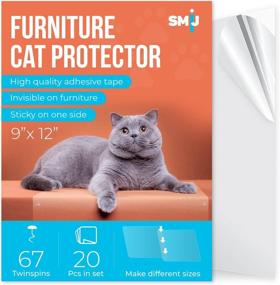 img 4 attached to 🐱 SMIJ Cat Scratch Furniture Protector: Premium, Safe and Adjustable Anti-Scratch Solution for Protecting Sofas, Carpets, and Doors