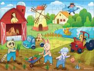 набор пазлов "животные на ферме" из 72 предметов для детей от 4 до 8 лет логотип