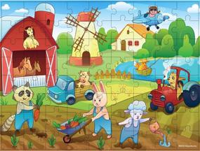 img 4 attached to Набор пазлов "Животные на ферме" из 72 предметов для детей от 4 до 8 лет