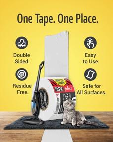 img 3 attached to TapePlus Professional Rug Tape - 3 Inch By 40 Yards - Double Sided Non-Slip Carpet Tape With Premium White Finish - Perfect Gripper For Indoor Rug Holding - Large Roll With 2X More (120 Feet!)