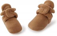 cozy fleece booties for baby boys and girls - warm infant shoes by pureborn logo