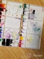 img 1 attached to 26-Well Paint Palette Box For Watercolor, Gouache, Acrylic And Oil Paint With Bonus Painting Brush - Transon Artist Supplies review by Chris Fisher