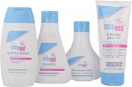 complete sebamed baby care system with extra soft wash, bubble bath, cream, and shampoo logo