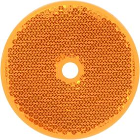 img 2 attached to Grand General 80825 Round Amber 2-3/8” Reflector: 🚚 Ideal for Trucks, Towing, Trailers, RVs, Buses (1 Pack)