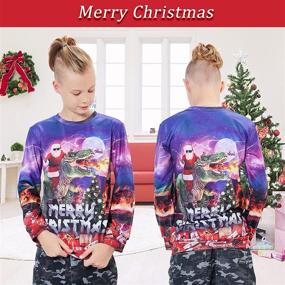 img 3 attached to Funnycokid Teenagers Sweatshirt Printed Christmas Boys' Clothing ~ Fashion Hoodies & Sweatshirts