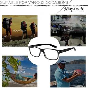 img 1 attached to Защитите свои глаза с NORPERWIS: качественные очки для чтения с блокировкой синего света для женщин и мужчин