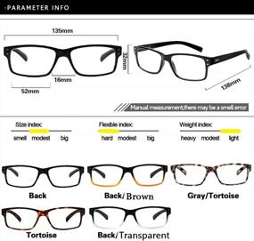 img 3 attached to Защитите свои глаза с NORPERWIS: качественные очки для чтения с блокировкой синего света для женщин и мужчин